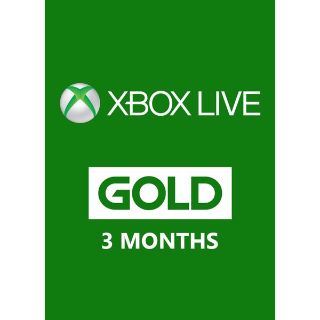 Xbox Live Gold 3 Month Membership (Global)