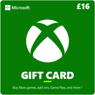 16.00 GBP Xbox gift card - UK