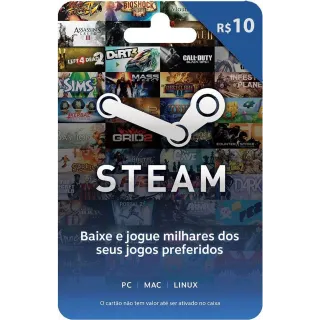 Steam R$10 (BRL) Gift Card - BRAZIL