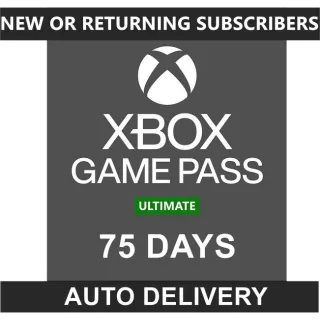 Xbox Game Pass Ultimate 75 Days 