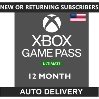 Xbox 12 Month Ultimate Game Pass (U.S Region)