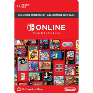 Nintendo Switch Online 12-month (Canada) Auto Delivery