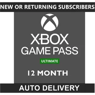 Xbox 12 Month Ultimate Game Pass (READ THE DESCRIPTION)!  