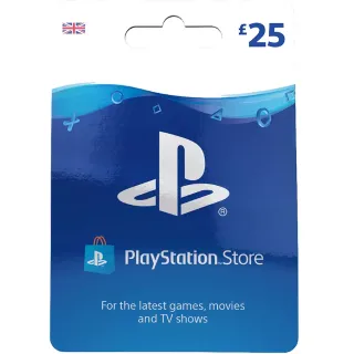 25.00 GBP PlayStation Store Gift Card - UK