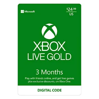 3-Month Xbox Live Gold (GLOBAL) [𝐈𝐍𝐒𝐓𝐀𝐍𝐓 𝐃𝐄𝐋𝐈𝐕𝐄𝐑𝐘] expires Nov/29/2024