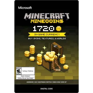 Minecraft: Minecoins Pack 1720 Coins | Multiplatform