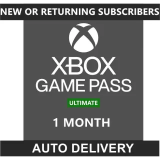 Xbox 1 Month Ultimate Game Pass (Global Code)