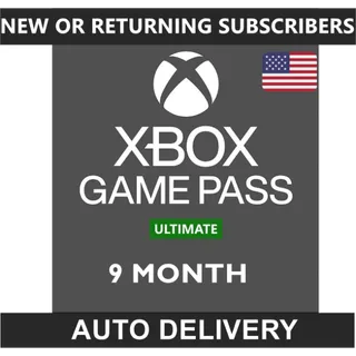 Xbox 9 Month Ultimate Game Pass (READ THE DESCRIPTION)!  