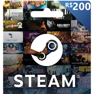 Steam R$200 (BRL) Gift Card - BRAZIL