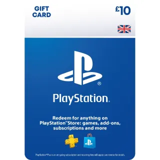 10.00 GBP PlayStation Store Gift Card - UK