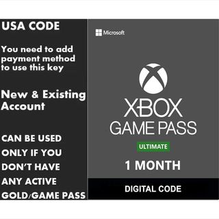 Xbox Game Pass 1 Month Ultimate Membership (new or returning subscribers  only) - Xbox Live Gold Gift - Gameflip