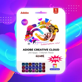 Adobe Account - 1 Month Subscription (PAID VERSION)