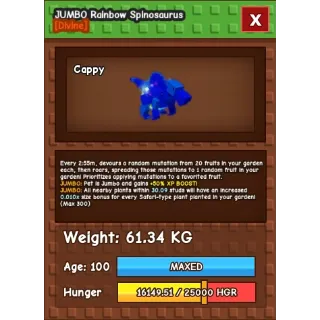 Rainbow hatch spinosaurus 61kg