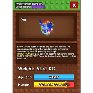 Rainbow hatched Dilophosaurus 