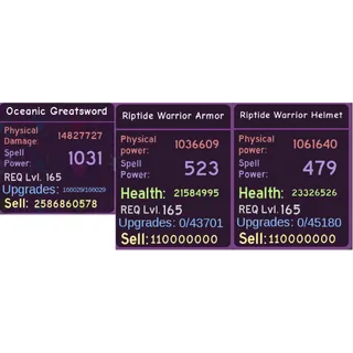 Dungeon Quest Reborn - Warrior Armor Set (165)