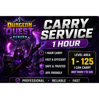 Dungeon Quest Reborn - Carry Service - 1 hour 