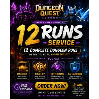 Dungeon Quest Reborn - Carry Service - 12 runs