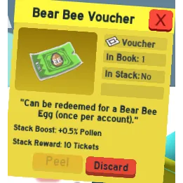 1 BEE BEAR VOUCHER BSS