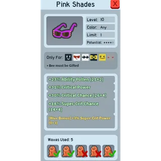 4 POTENTIAL PINK SHADES BSS WAXED