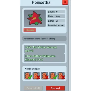 4 POTENTIAL POINSETTIA BEEQUIP WAXED