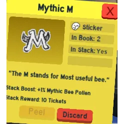 MYTHIC M STICKER BEE SWARM SIMULATOR