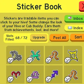 1X RANDOM STAR SIGN STICKER