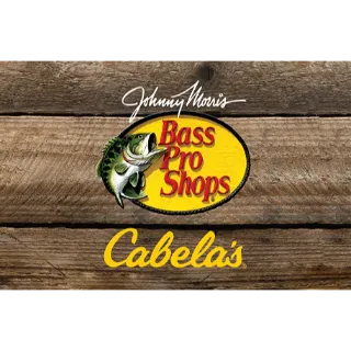 $100.00 USD Bass Pro Gift Card 