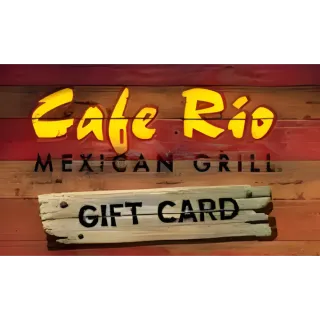 $25.00 USD Cafe Rio Gift Card 