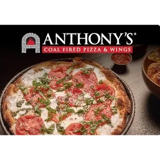 $43.00 USD Anthony's Coal Fired Pizz&Wings Gift Card