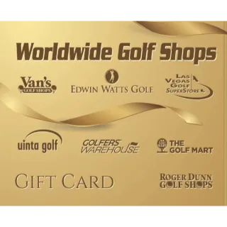$32.31 USD Wolrdwide Golf Gift Card 