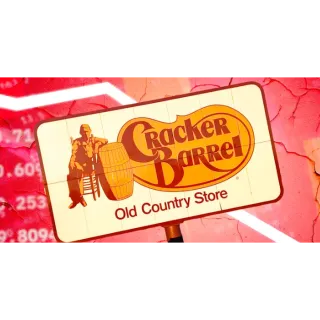 $25.00 USD Cracker Barrel Gift Card
