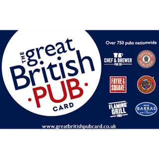 £20.00 GBP Great British Pub Gift Card