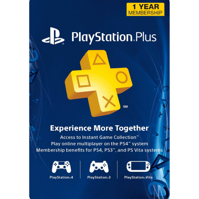 1-Year / 12 Month PlayStation Plus Membership (PS+) [ PS3/PS4/PS Vita ...