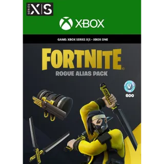 Fortnite - Rogue Alias Pack (Includes 600 V-Bucks) [Xbox One, Series X|S] [Xbox Live DLC Key] [Region: U.S.] [Instant Delivery]