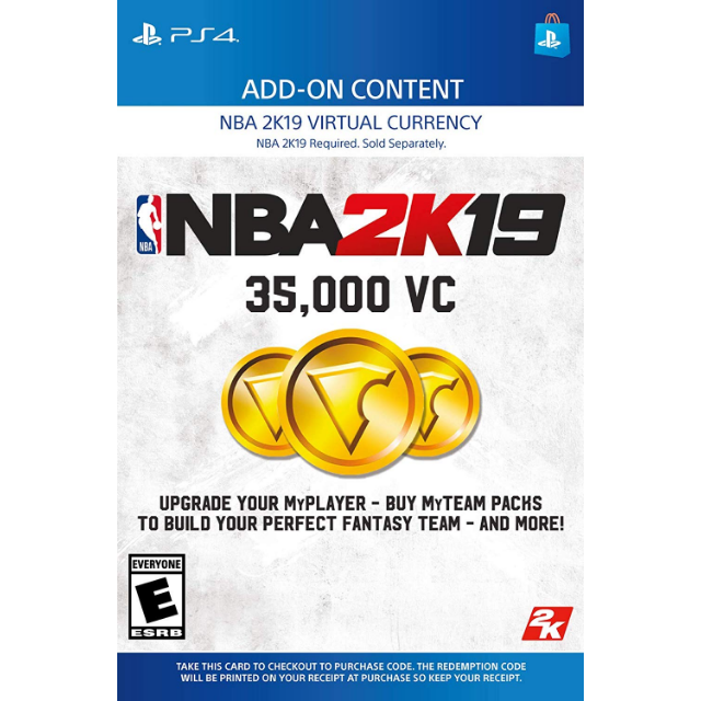Nba 2k19 35 000 Virtual Currency Vc Sony Playstation 4 Ps4 In Game Currency Key Region Gameflip