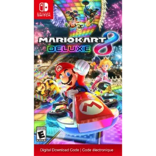 Mario Kart 8 Deluxe [Nintendo Switch] [Full Game Key] [Region: U.S.] [Instant Delivery]