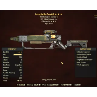 Acceptable Overkill(Survival Weapon)