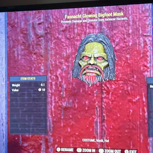 glowing Bigfoot mask