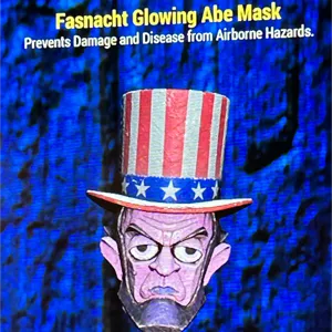 glowing Abe mask