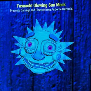 glowing sun mask