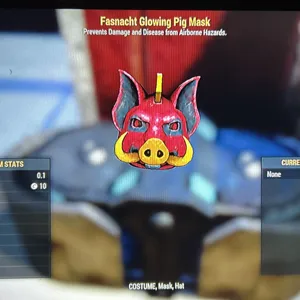 Glowing pig mask