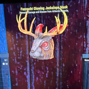 glowing Jackalope mask