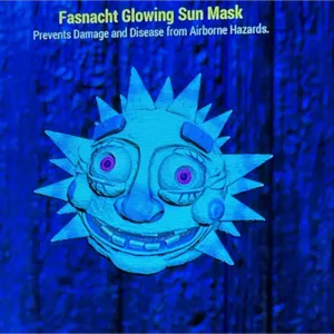 glowing sun mask