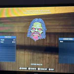 glowing Bigfoot mask
