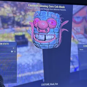 glowing corn cob mask