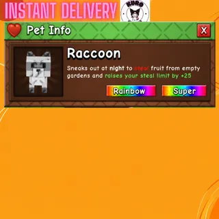 rainbow raccoon (READ DESCRIPTION)