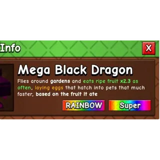 mega rainbow black dragon (READ DESC