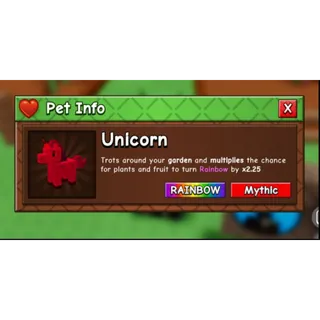 grow a garden 2 RAINBOW UNICORN (READ DESCRIPTION)