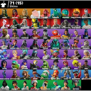 [PC/XBOX/PSN] 🔥 LEVEL 1071 🔥 71 SKINS 🔥 RENEGADE RAIDER 🔥 JUICE WRLD 🔥 PETER GRIFFIN 🔥 SOLID SNAKE 🔥 28 EXCLUSIVES
