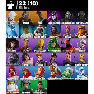 🔥 THE MANDALORIAN + DARTH VADER + DARK BOMBER + AQUAMAN + SNOOP DOGG 🔥 33 SKINS 🔥 LEVEL 828 🔥 INSTANT DELIVERY ⚡ FULL ACCESS ✅